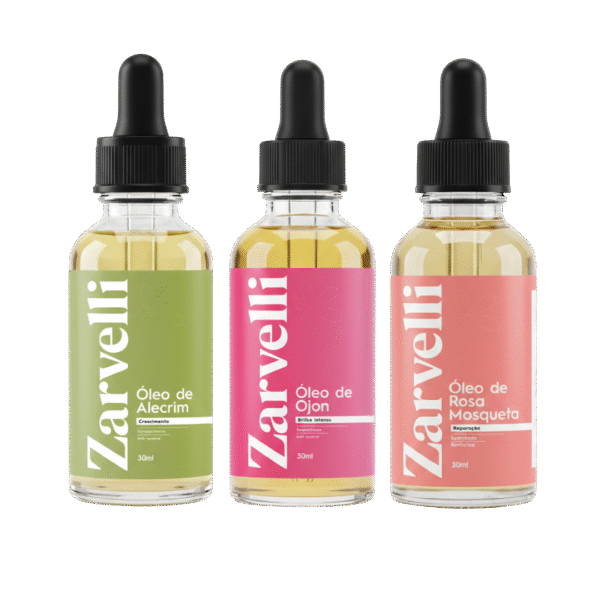 Kit 3 Óleos Vegetais - Ojon, Alecrim e Rosa Mosqueta